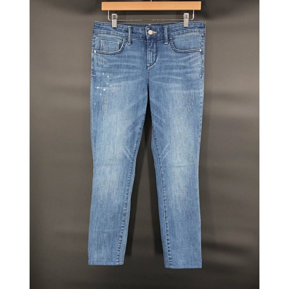 Pilcro Anthropologie Women's Distressed Skinny Jeans 29 Blue Medium Wash